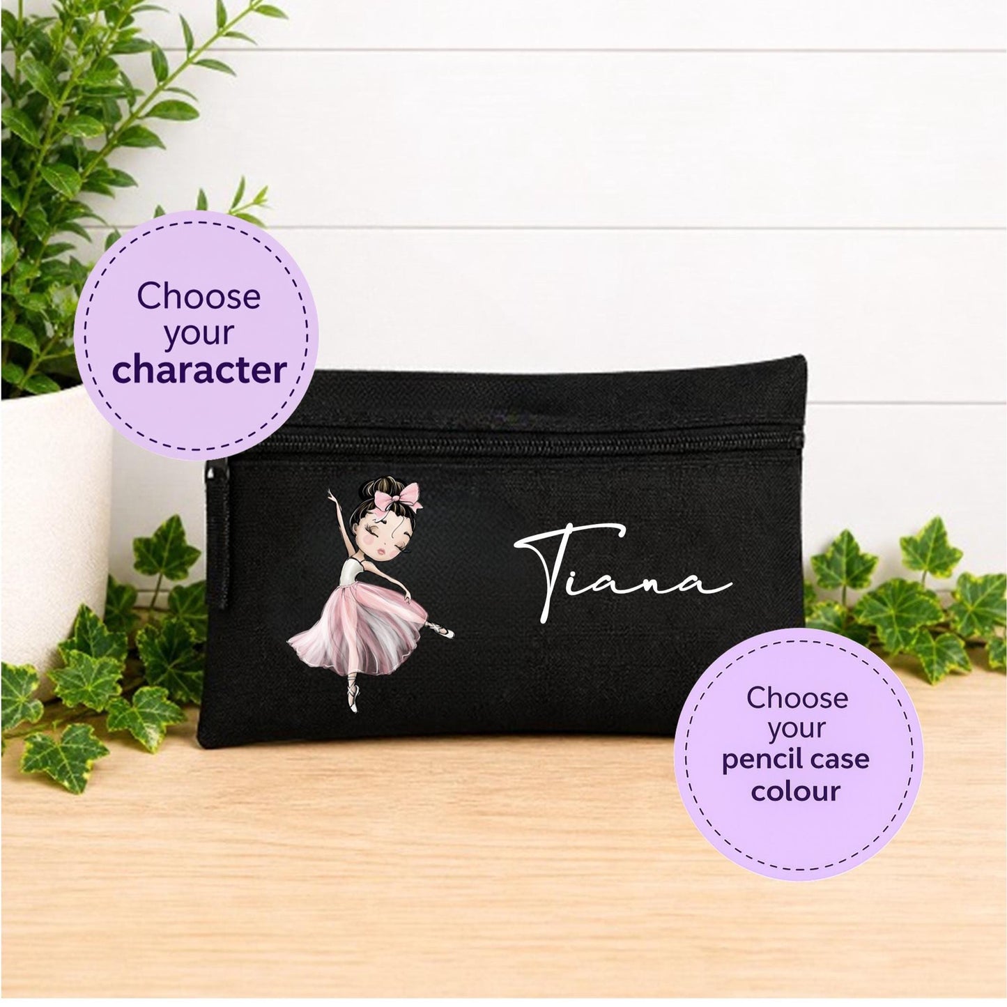 Personalised ballerina pencil case, child's pencil case, ballerina pencil case, personalised pencil case