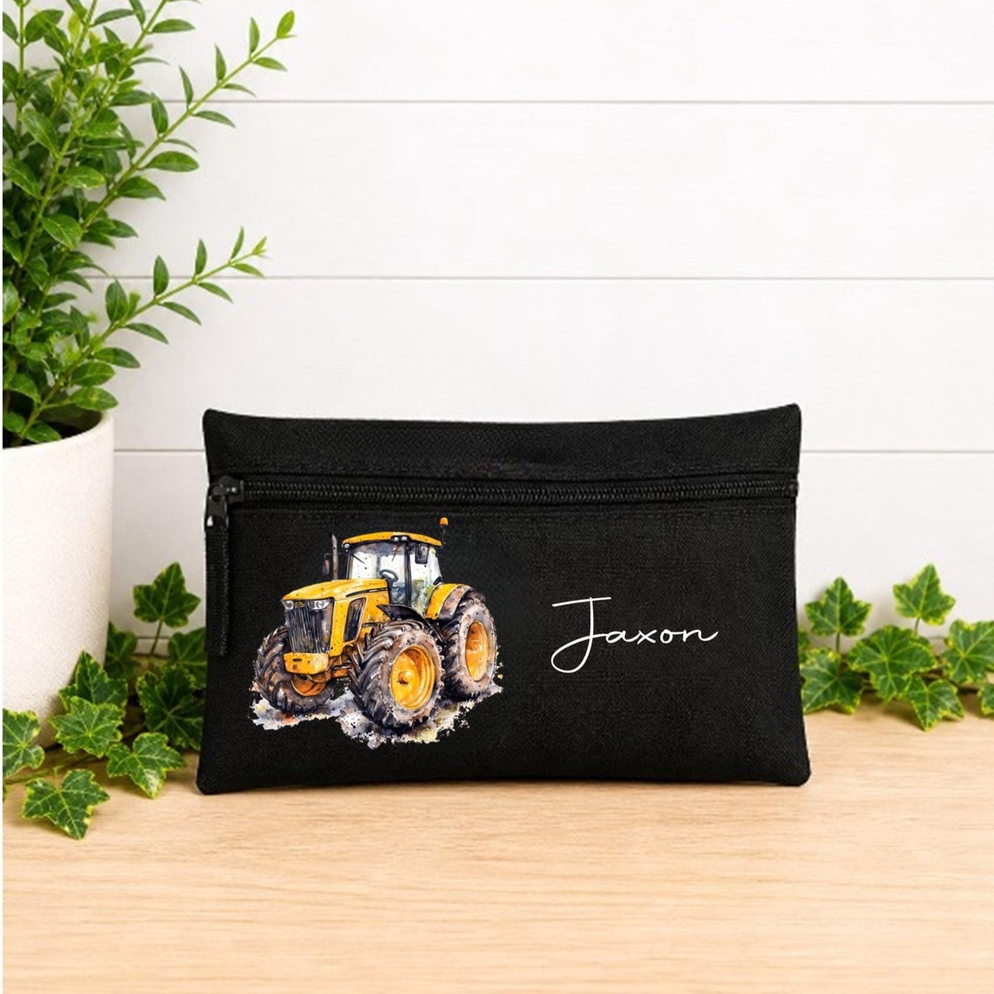 Personalised Tractor Pencil Case: personalised boy's pencil case Farmyard Theme back to school kit