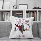London themed Best Dad personalised cushion