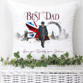 London themed Best Dad personalised cushion