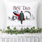 London themed Best Dad personalised cushion
