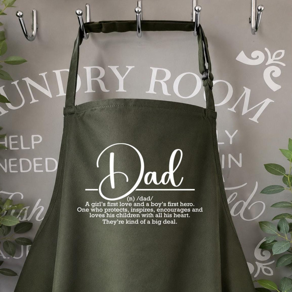 Dad Definitions Apron, Father's Day gift, BBQ apron, aprons for him