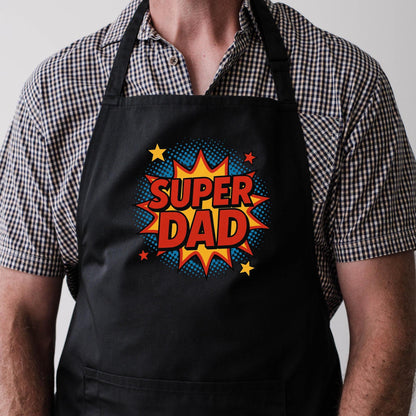 Personalised Super Dad Apron, Father's Day gift, BBQ apron, aprons for him