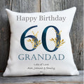 Personalised 60th Birthday Cushion for Dad, 60th Birthday cushion, 60th birthday gift for Grandad
