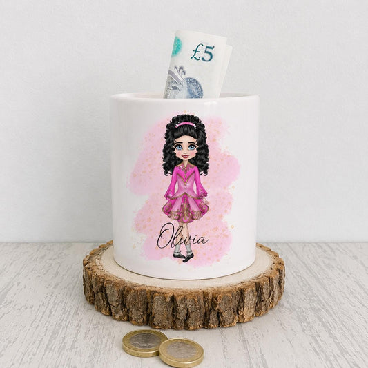 Personalised Irish Dancer Moneybox