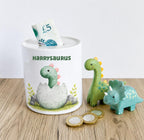 Personalised Dinosaur kids Money Box: dinosaur Coin Bank, dinosaur theme savings Jar