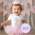 Personalised Ballerina Birthday T-Shirt: Choose your age (1-10)