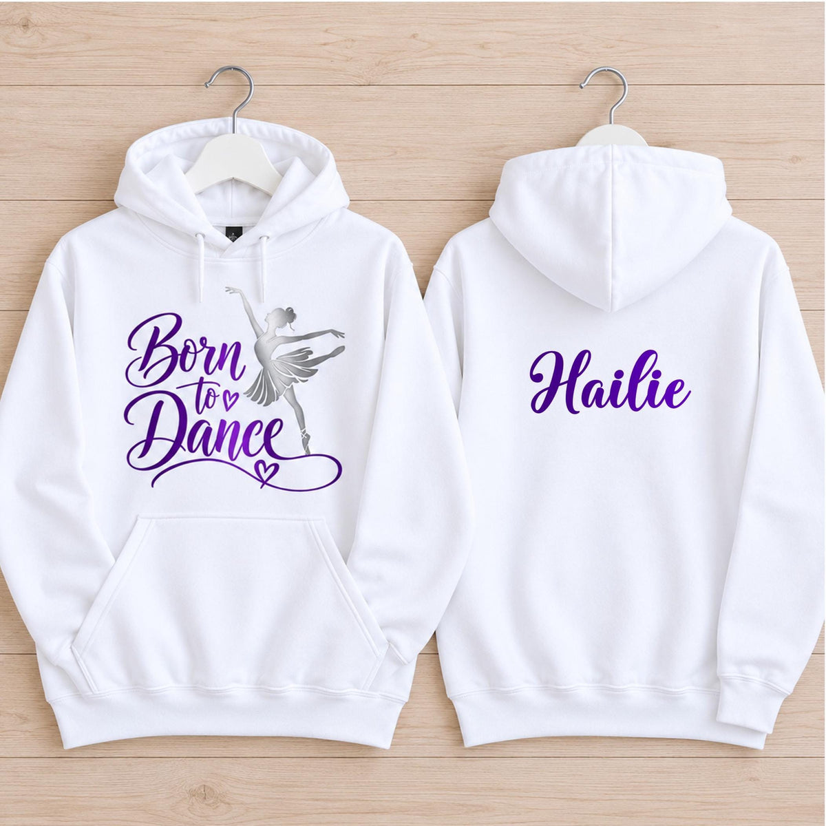 Personalised Born to Dance Hoodie, Custom Dance Hoodie, Ballet Gift