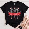 Skeleton Ballerina Halloween T-Shirt, Spooky Dance Gift
