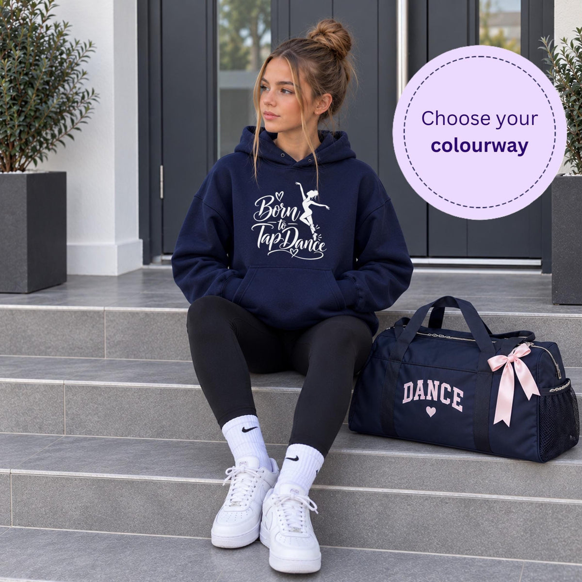 Personalised Born to Tap Dance Hoodie, Custom Dance Hoodie, Ballet Gift
