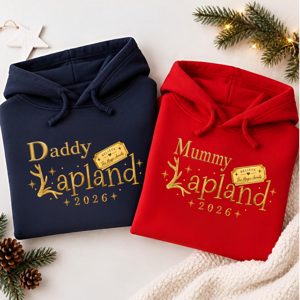 Personalised Lapland Christmas Hoodie 2026 | Kids Christmas Jumper | Personalised Lapland Hoodie | Matching Christmas Family Gift