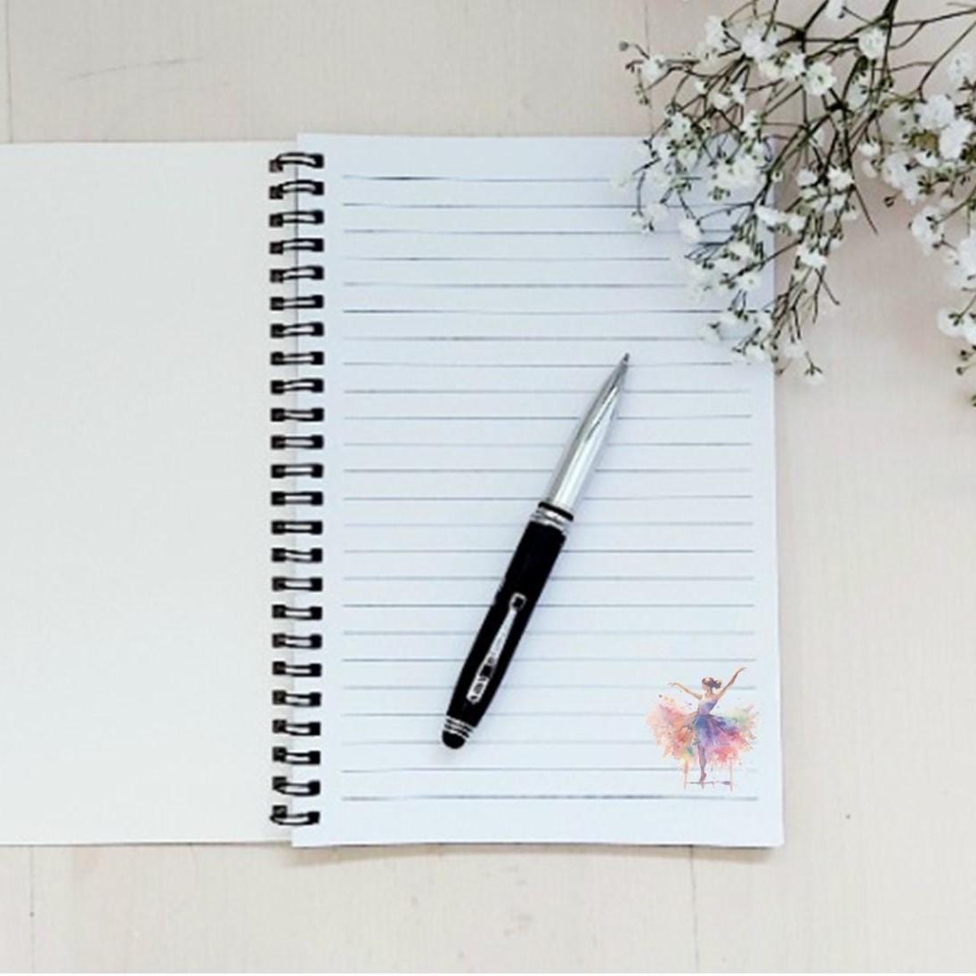 Personalised Ballerina Notebook, Ballet Dance Journal, A5