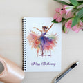 Personalised Ballerina Notebook, Ballet Dance Journal, A5