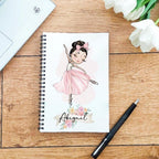 Personalised Ballerina Notebook, Ballet Dance Journal, A5 Dance Gift