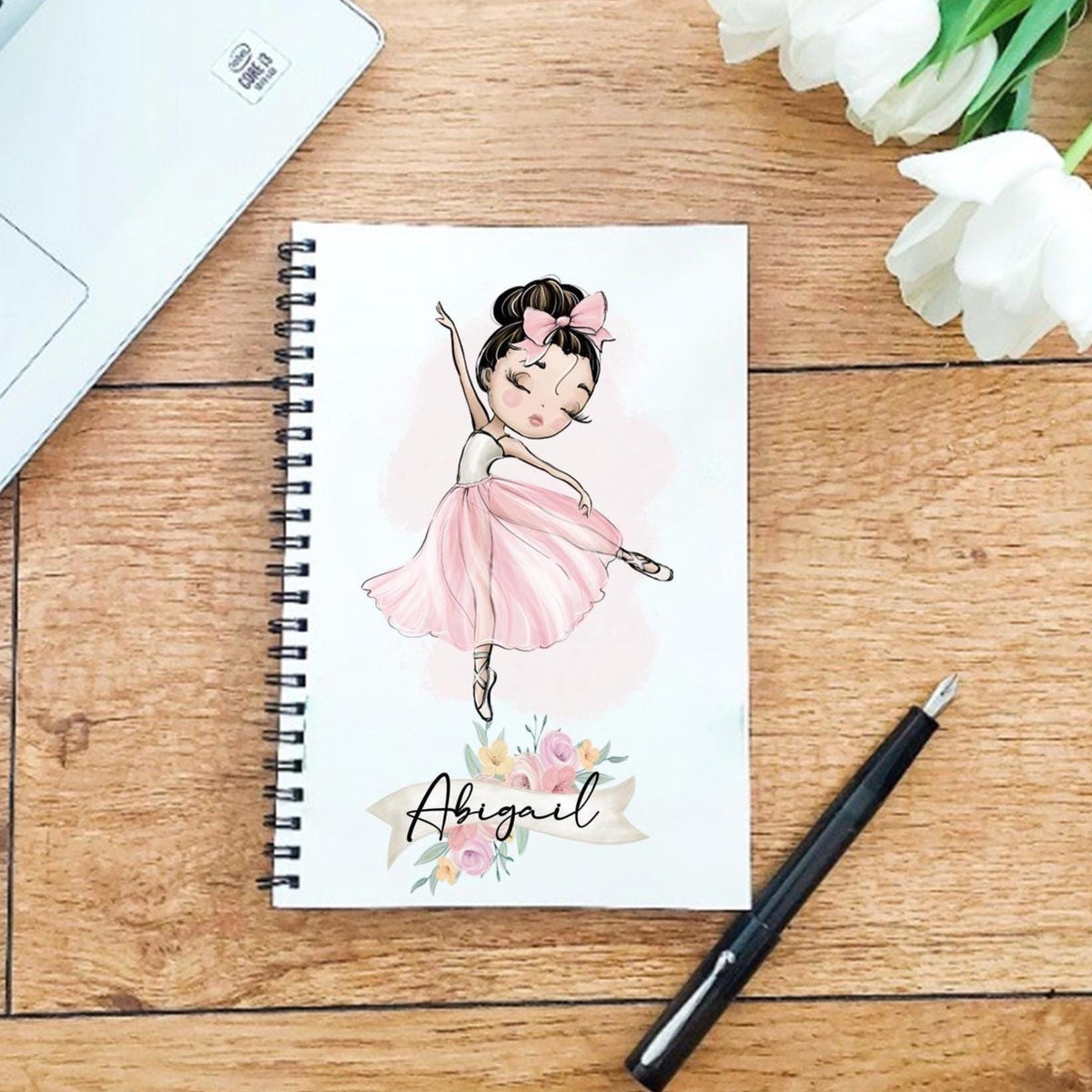 Personalised Ballerina Notebook, Ballet Dance Journal, A5 Dance Gift