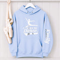 Personalised Sky Blue/Silver 'Born to Dance' Hoodie