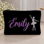 Personalised Ballet Makeup Bag, Dance Pouch, Ballerina Gift