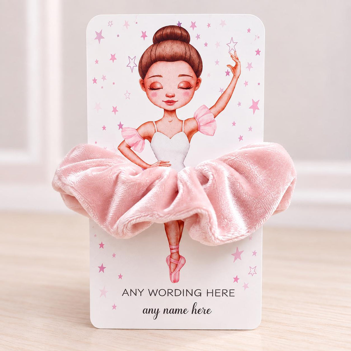 Personalised Ballerina Scrunchie, Dance Party Favour, Ballet Gift