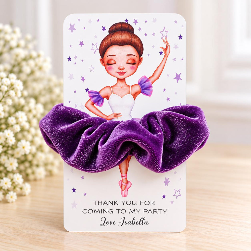 Personalised Ballerina Scrunchie, Dance Party Favour, Ballet Gift