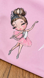 Personalised Ballerina Dance Bag, Ballet Bag with Name, Girls Sports Bag
