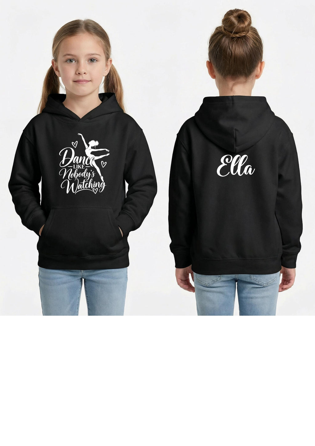Personalised Dance Like Nobody's Watching Hoodie, Dance Gift for Girls