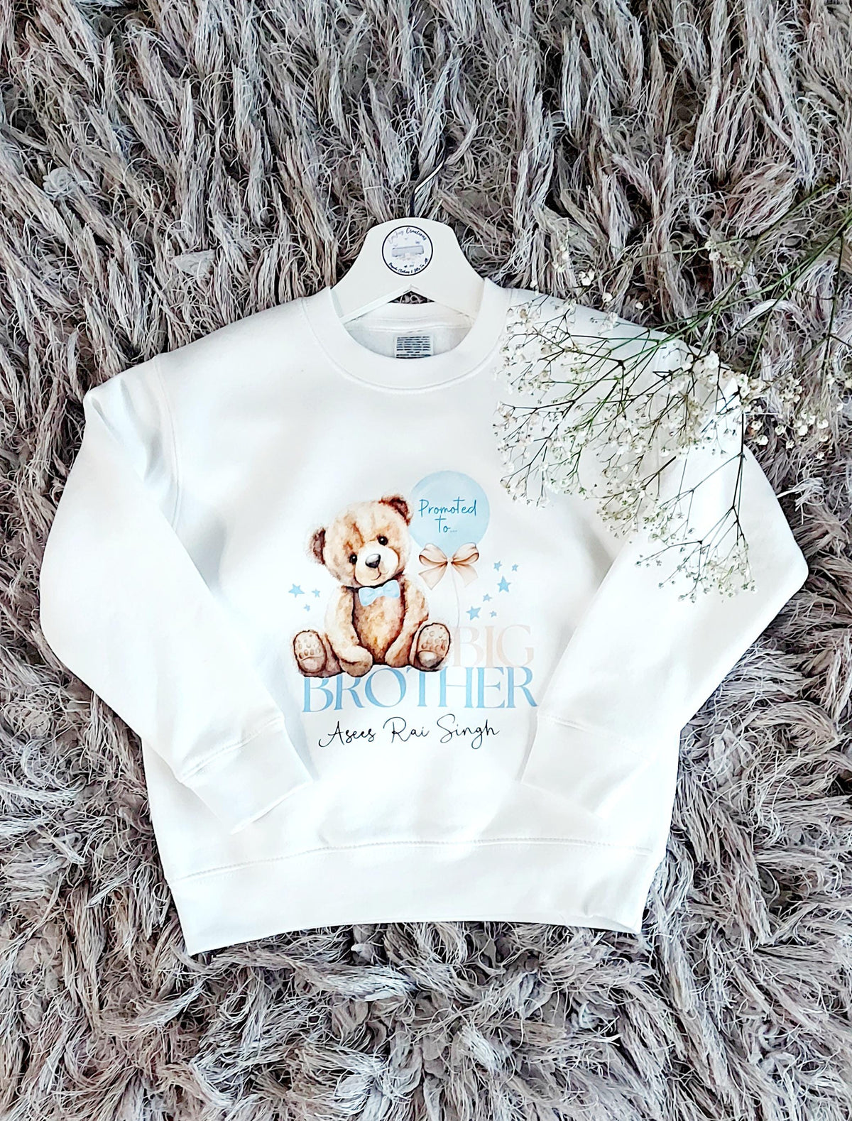 Personalised Big Brother Sweatshirt, Promoted to Big Brother, New Baby Gift