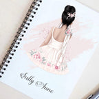 Personalised Ballerina Notebook, Ballet Dance Journal, A5 Notebook