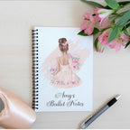 Personalised Ballerina Notebook, Ballet Dance Journal, A5 Notebook