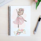 Personalised Ballerina Notebook, Ballet Dance Journal, A5 Dance Gift