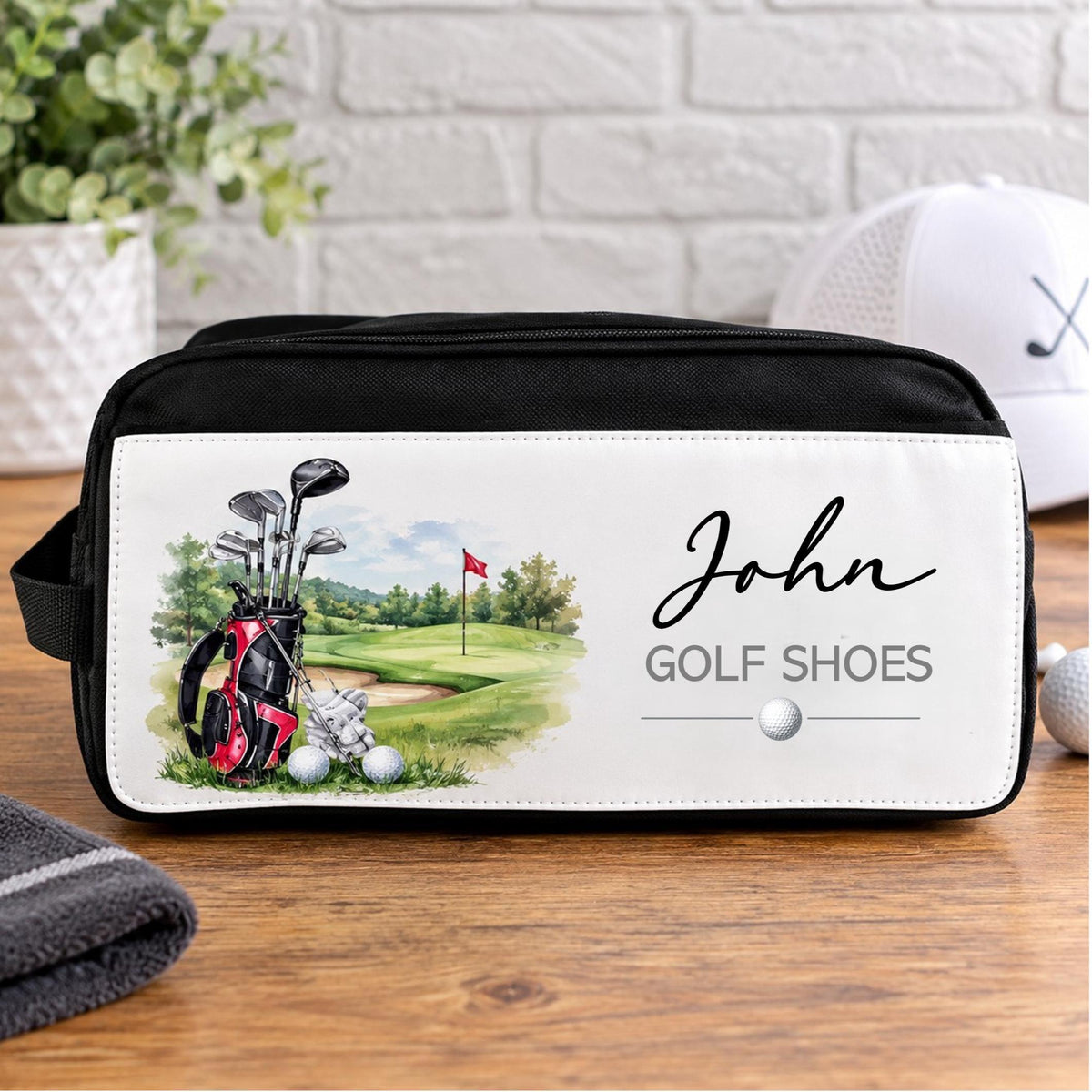 Personalised Golf Shoe Bag, Golf Gift, Golf Bag for Shoes