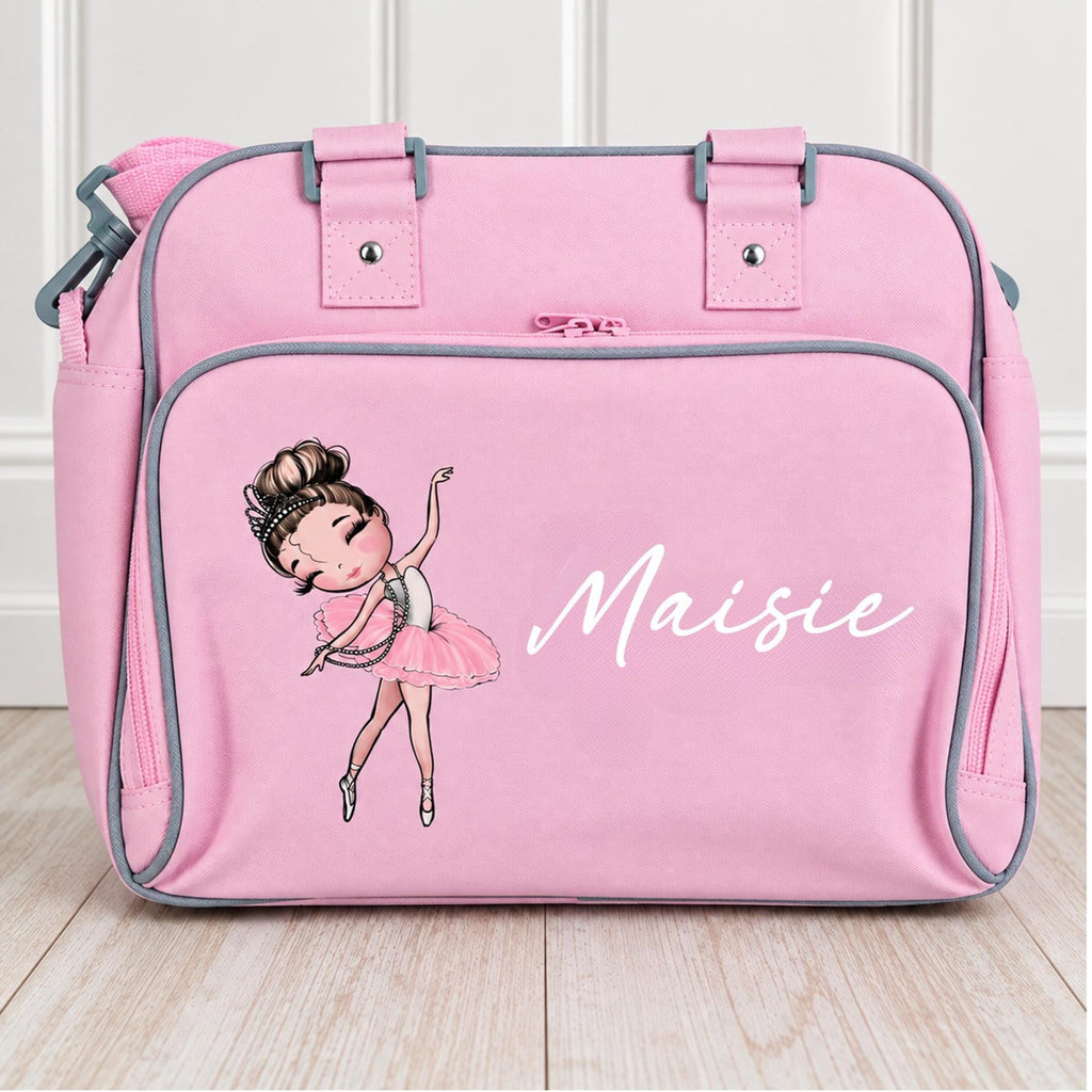 Personalised Ballerina Dance Bag, Ballet Bag with Name, Girls Sports Bag