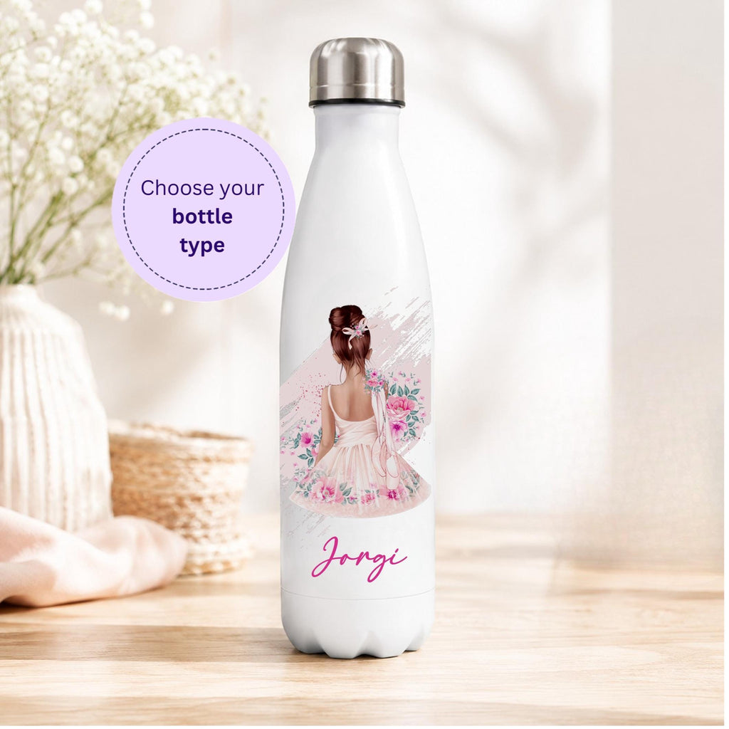 Personalised Ballet Water Bottle, Ballerina Bottle, Dance Gift for Girls