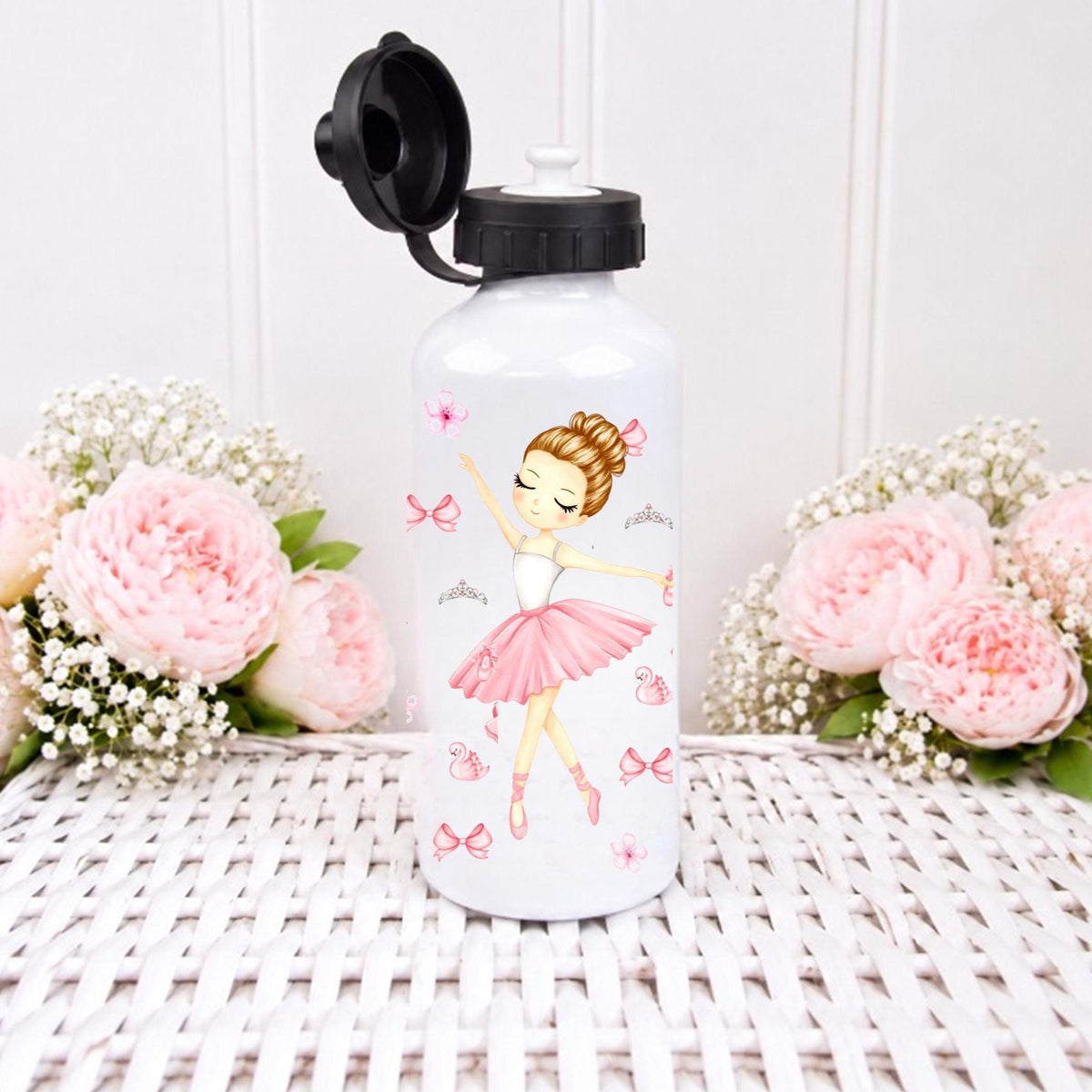 Personalised Ballerina Water Bottle, Ballet Bottle, Dance Gift for Girls