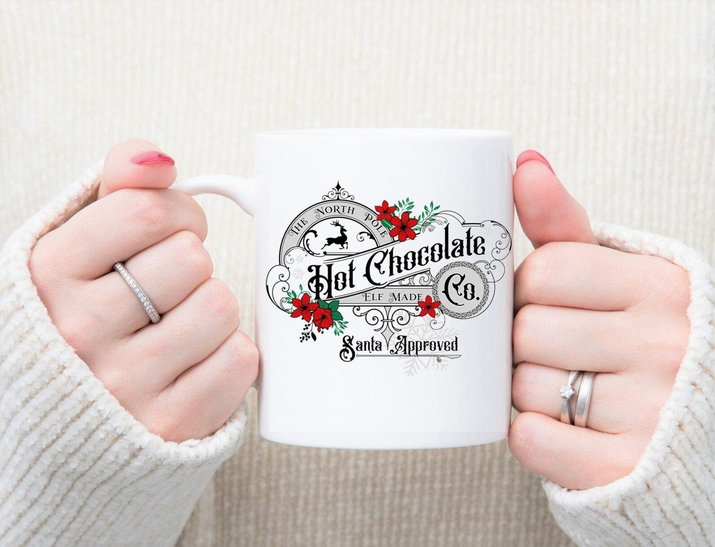 Christmas mug, Hot Chocolate mug Christmas hot chocolate, Christmas Eve box filler, Christmas gift