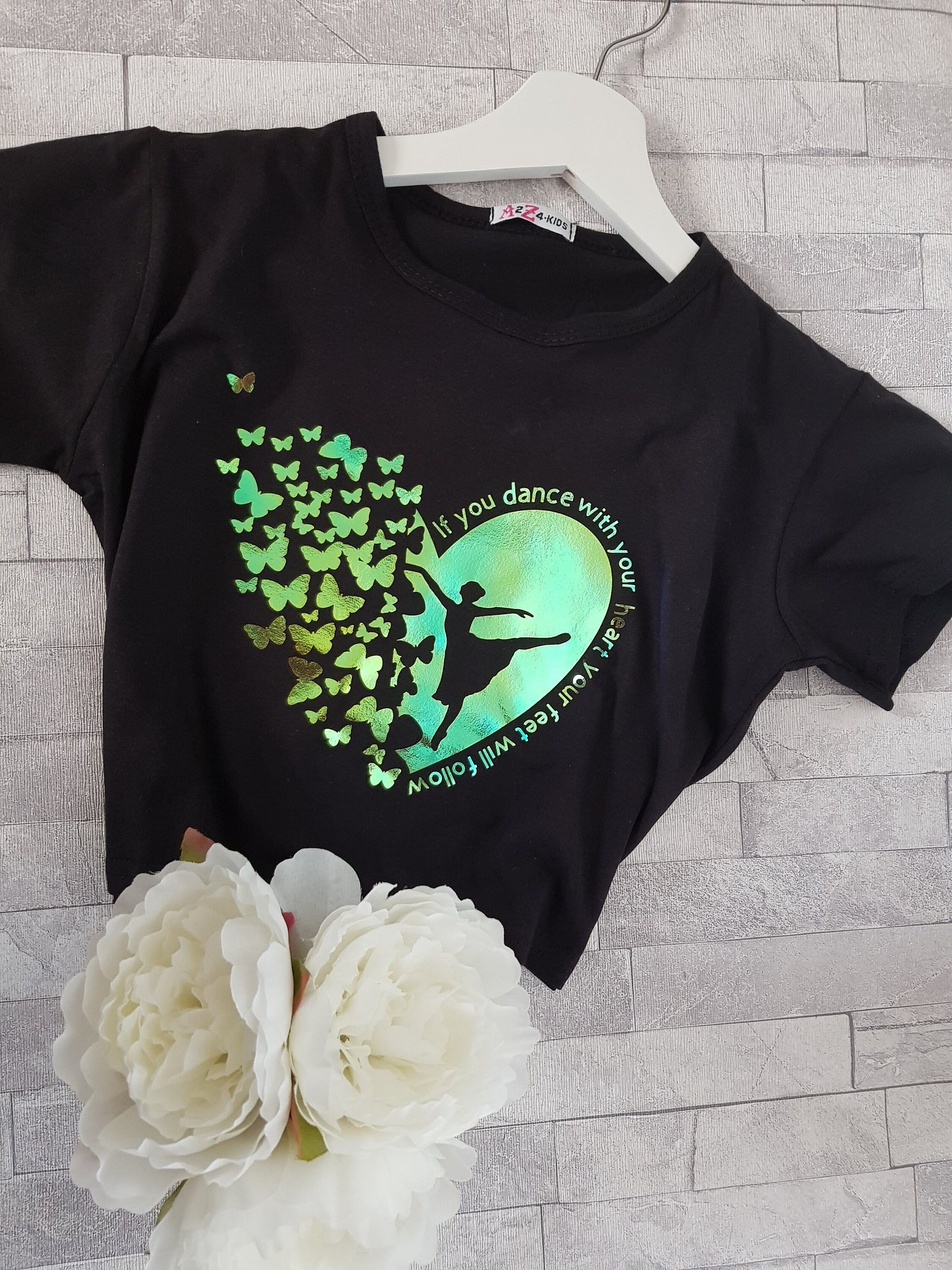 Dance with your heart and your feet will follow ballet t-shirt