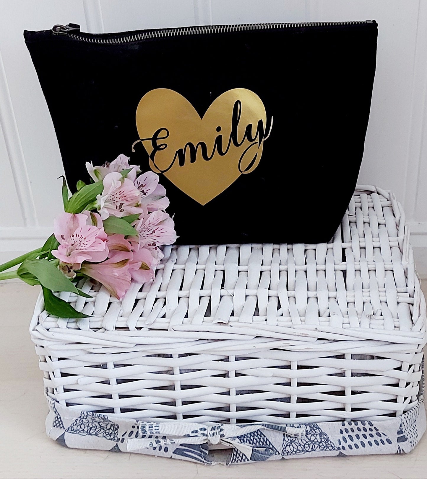 Personalised makeup bag, cosmetic bag, birthday present for a teenager, thank you gift for Bridesmaid