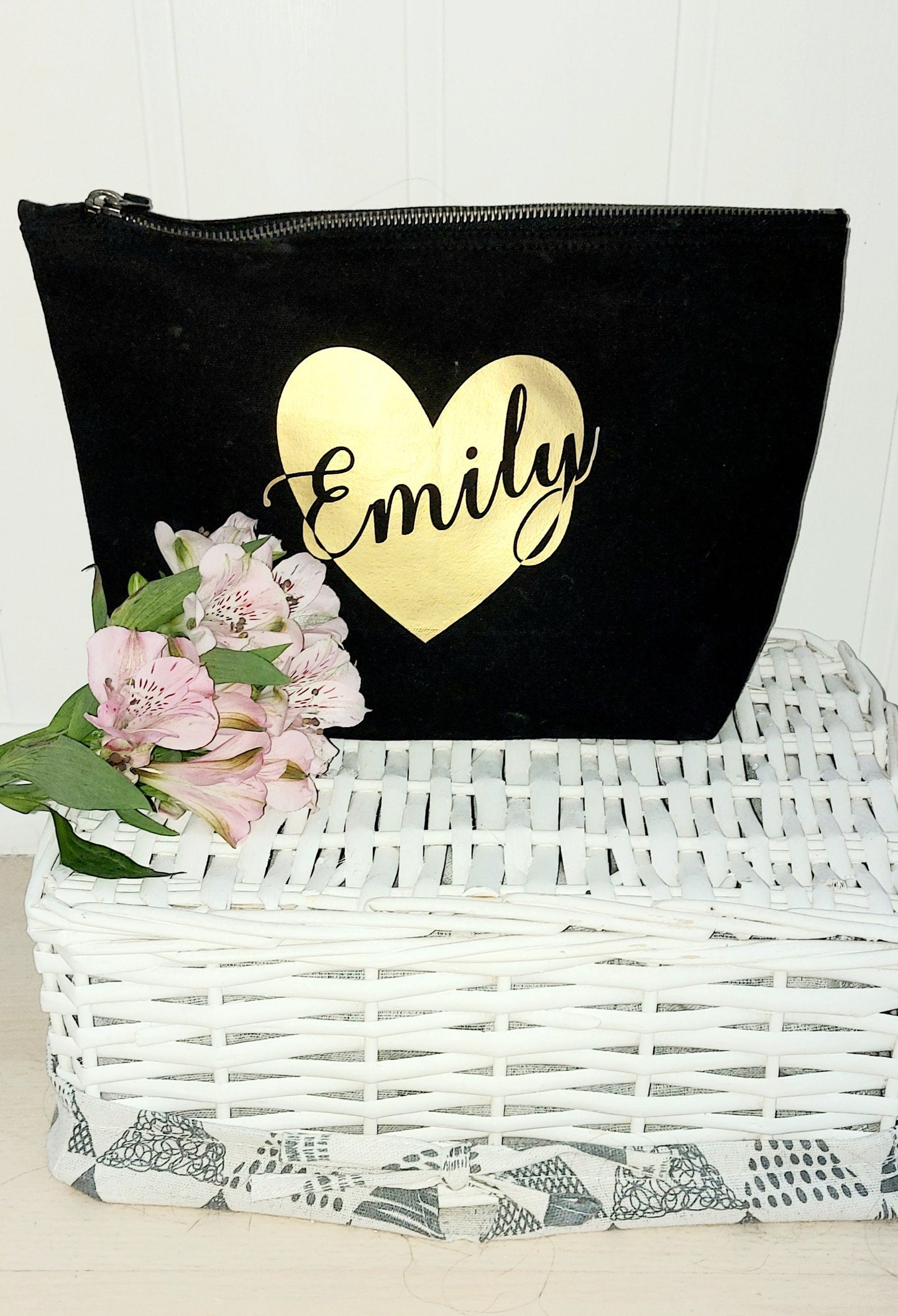 Personalised makeup bag, cosmetic bag, birthday present for a teenager, thank you gift for Bridesmaid