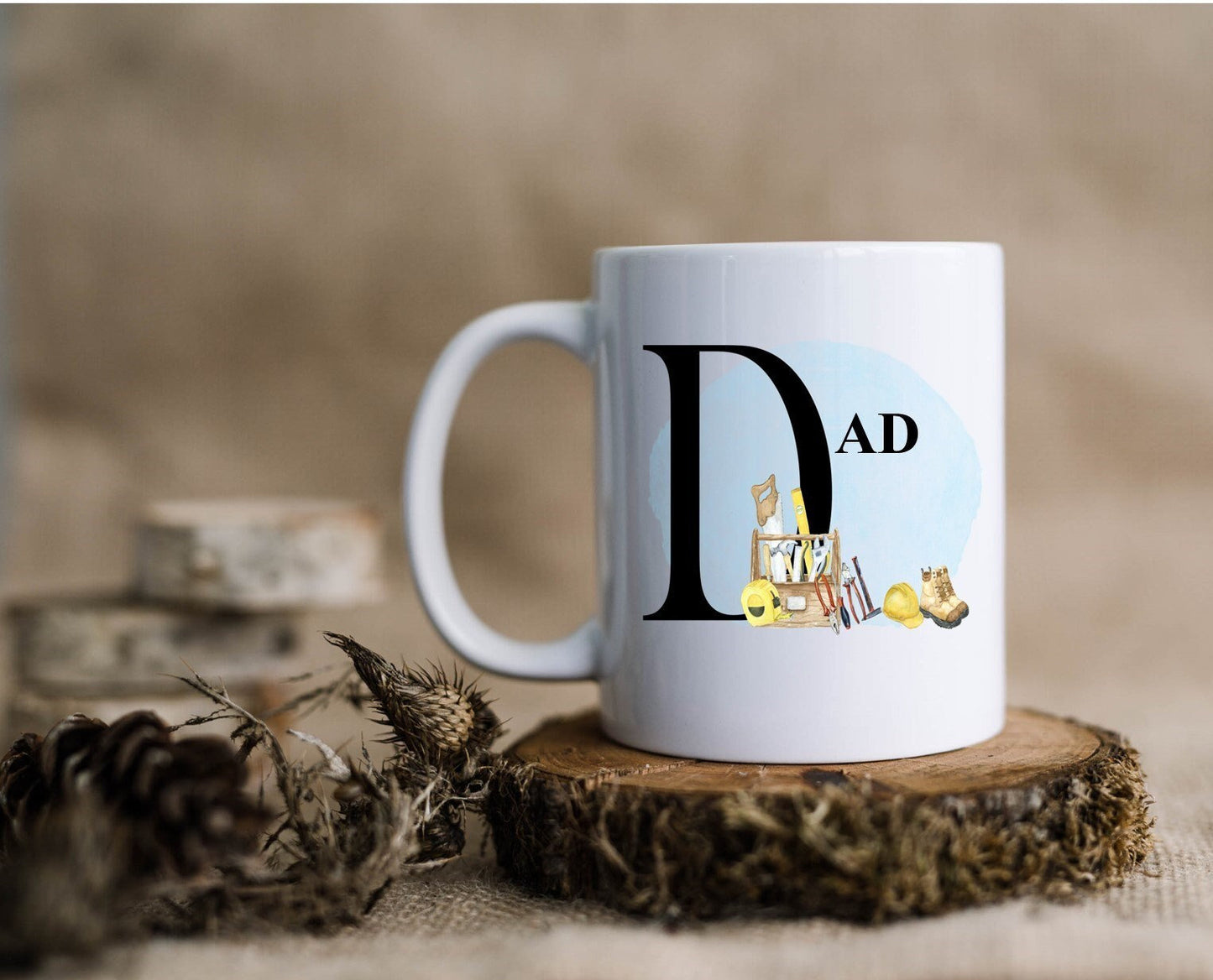 Personalised Dad toolbox mug, Dad tools mug, personalised mug for him, Daddy mug, Father's Day gift