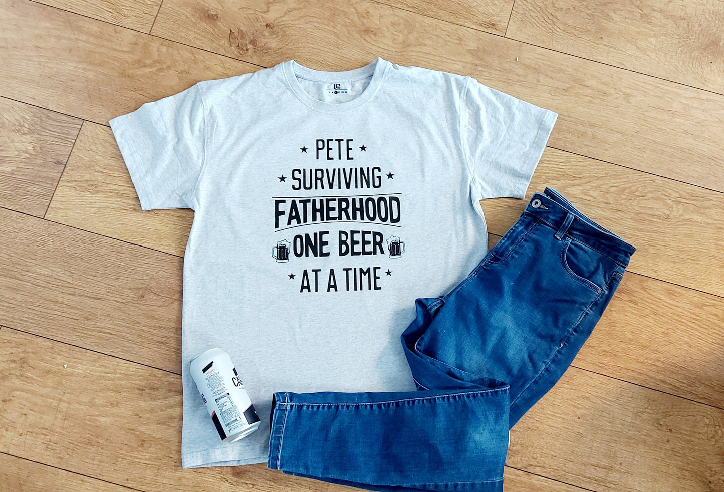 Personalised t-shirt for Dad, Surviving Fatherhood One Beer at a time, men's t-shirt, Father's Day gift