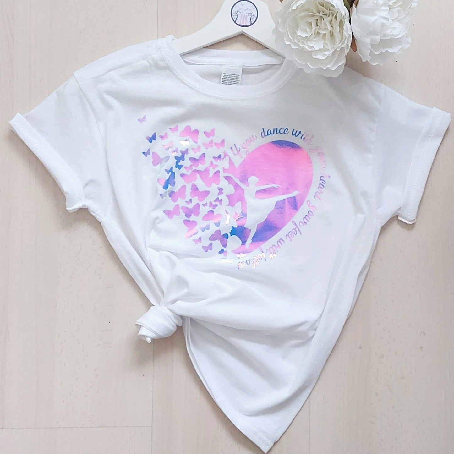 Dance with your heart ballet t-shirt