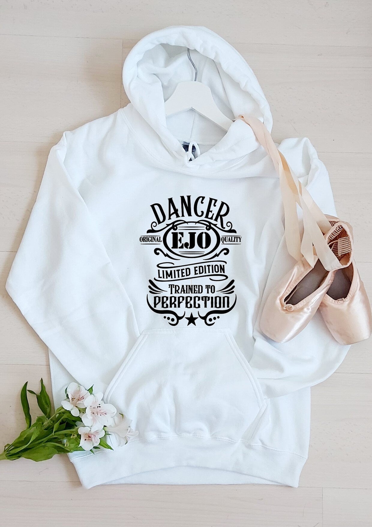 Personalised vintage dancer hoodie, dance gift, gift for a dancer, ballet gift, ballerina hoodie