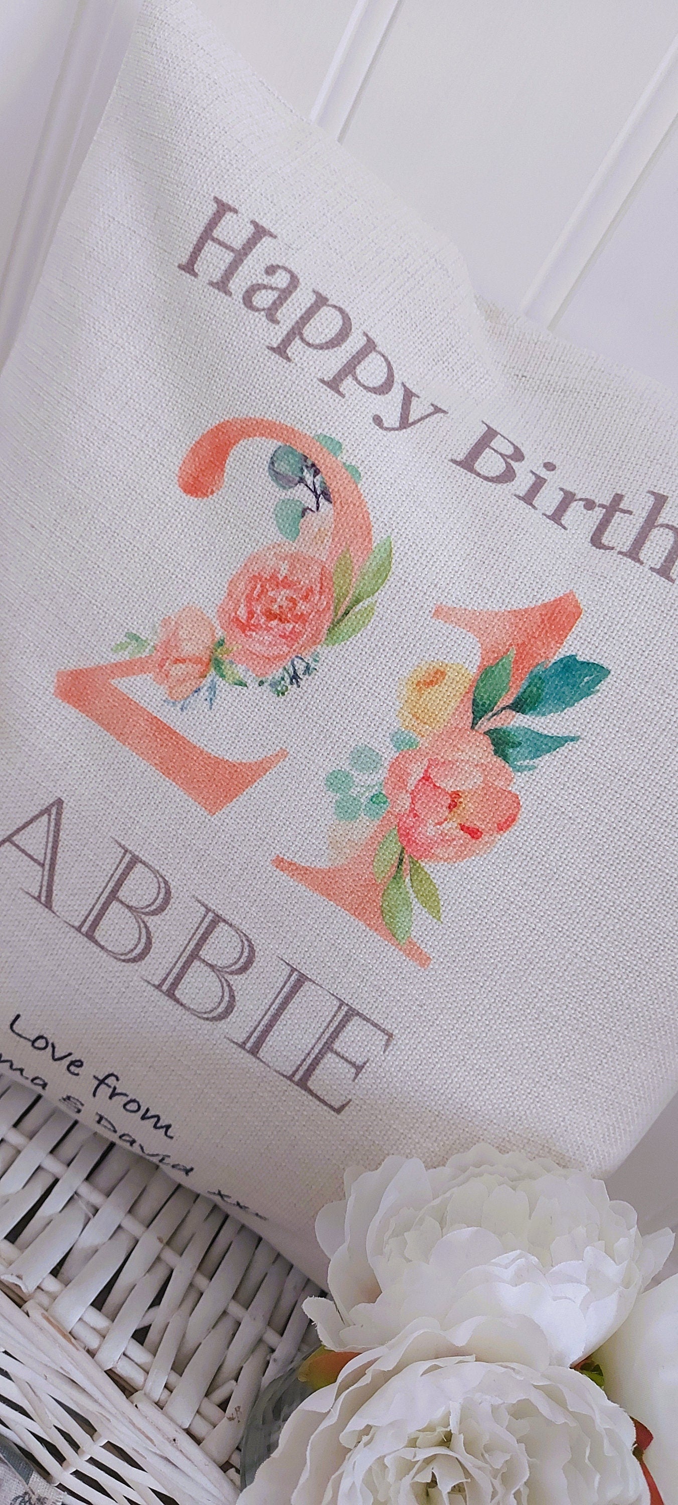 Personalised 21st Birthday cushion, gift for daughter, personalised 21st birthday cushion, 21st Birthday gift, birthday keepsake