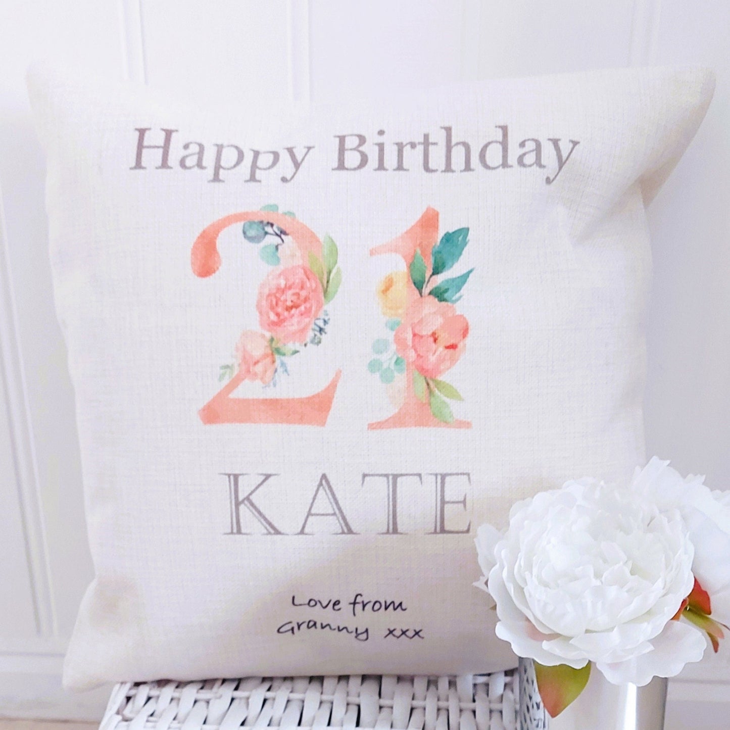 Personalised 21st Birthday cushion, gift for daughter, personalised 21st birthday cushion, 21st Birthday gift, birthday keepsake