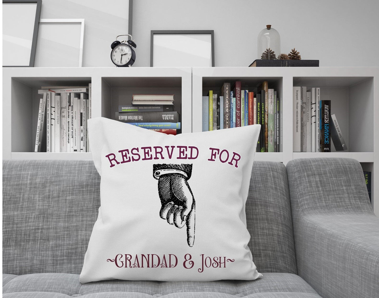 Personalised Daddy cushion/Reserved for Dad/Grandad/Reserved for Gramps editable relation