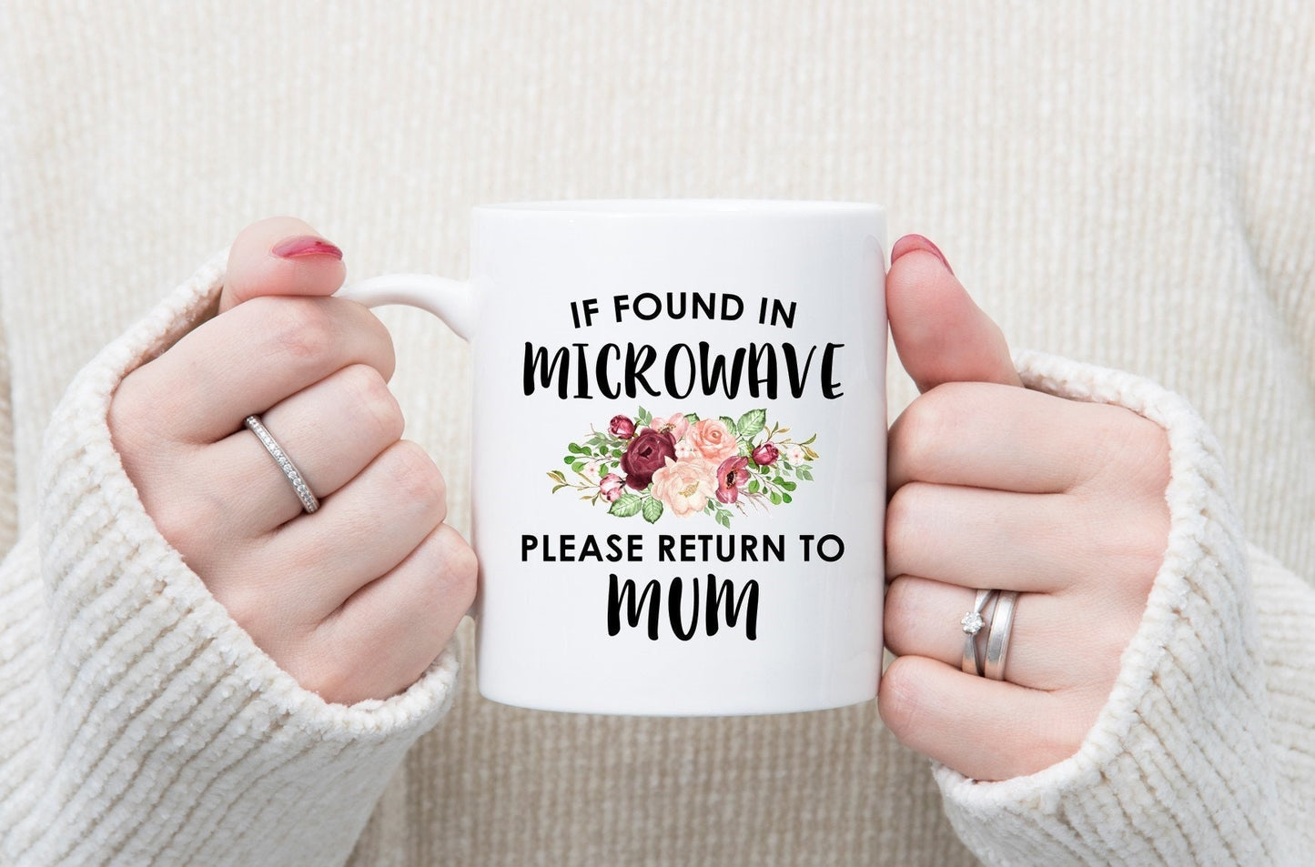 Funny mug for Mum, funny slogan mug, gift for Mum, If found in microwave please return to Mum mug