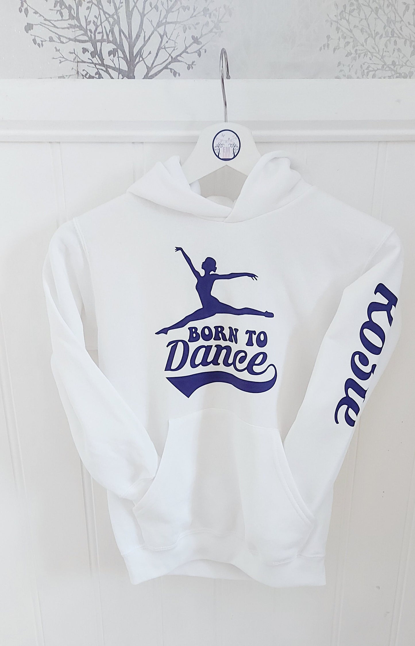 Personalised Born to Dance hoodie, personalised dance gift, gift for a dancer, ballet gift, ballerina hoodie