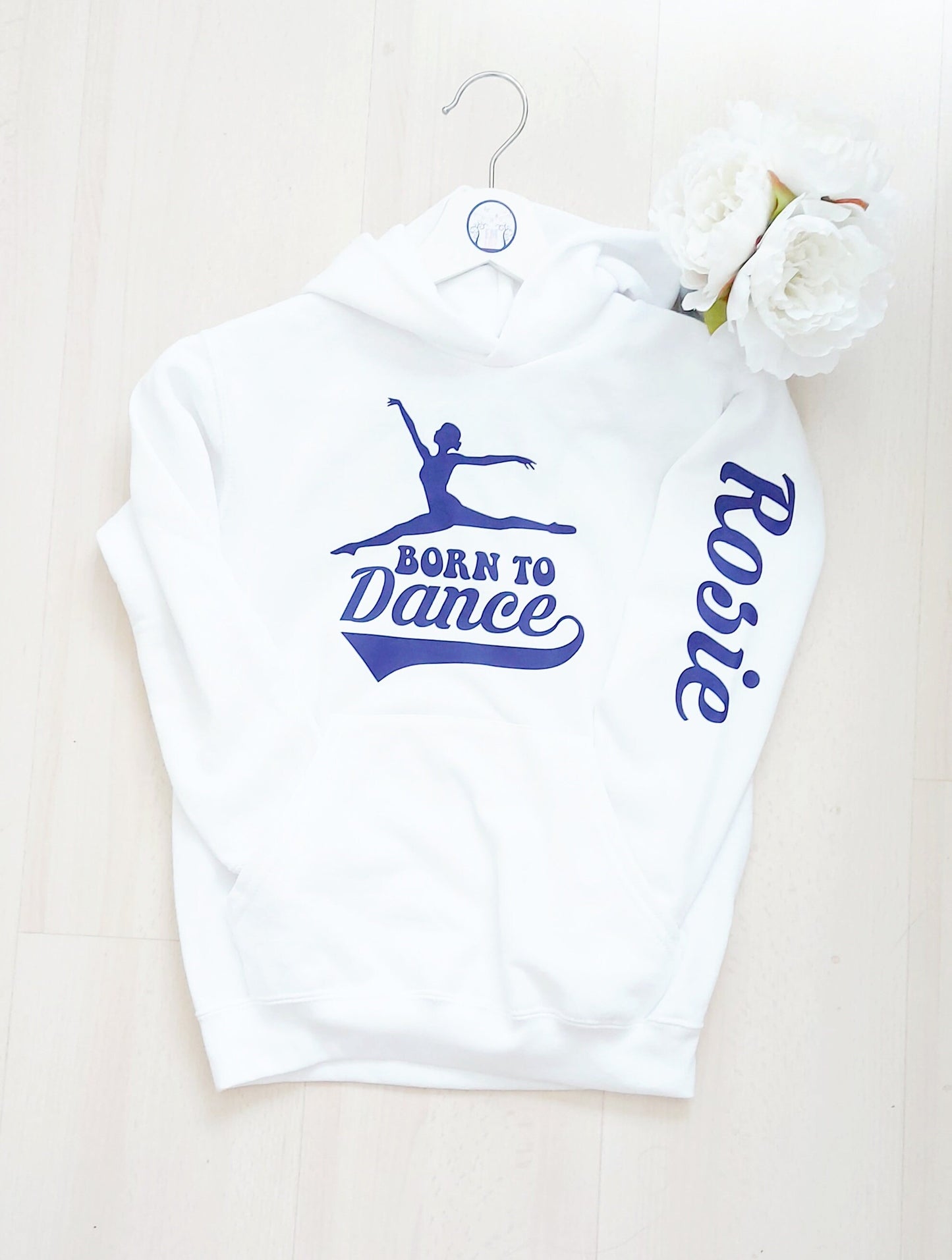 Personalised Born to Dance hoodie, personalised dance gift, gift for a dancer, ballet gift, ballerina hoodie