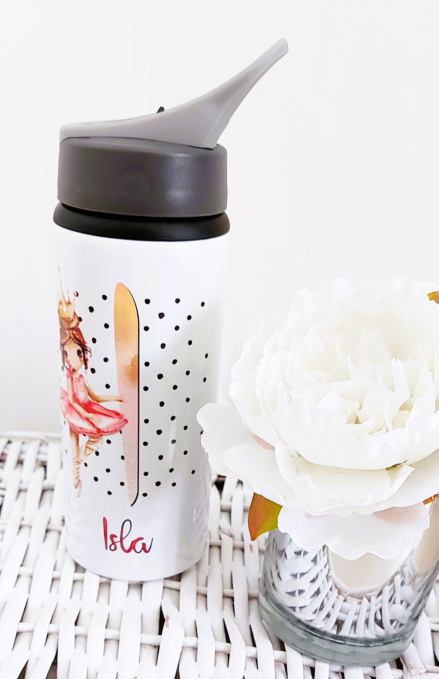 Personalised ballet water bottle, dance gift, gift for a dancer, school water bottle, personalised ballerina gift, gift for ballet dancer