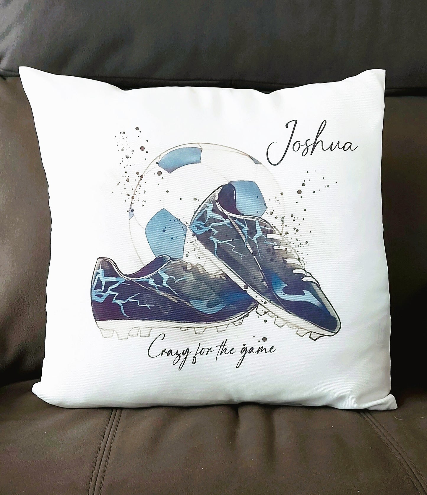 Personalised football Cushion,  gift for him, gift for a teen, football gift, football room decoration, gift for brother