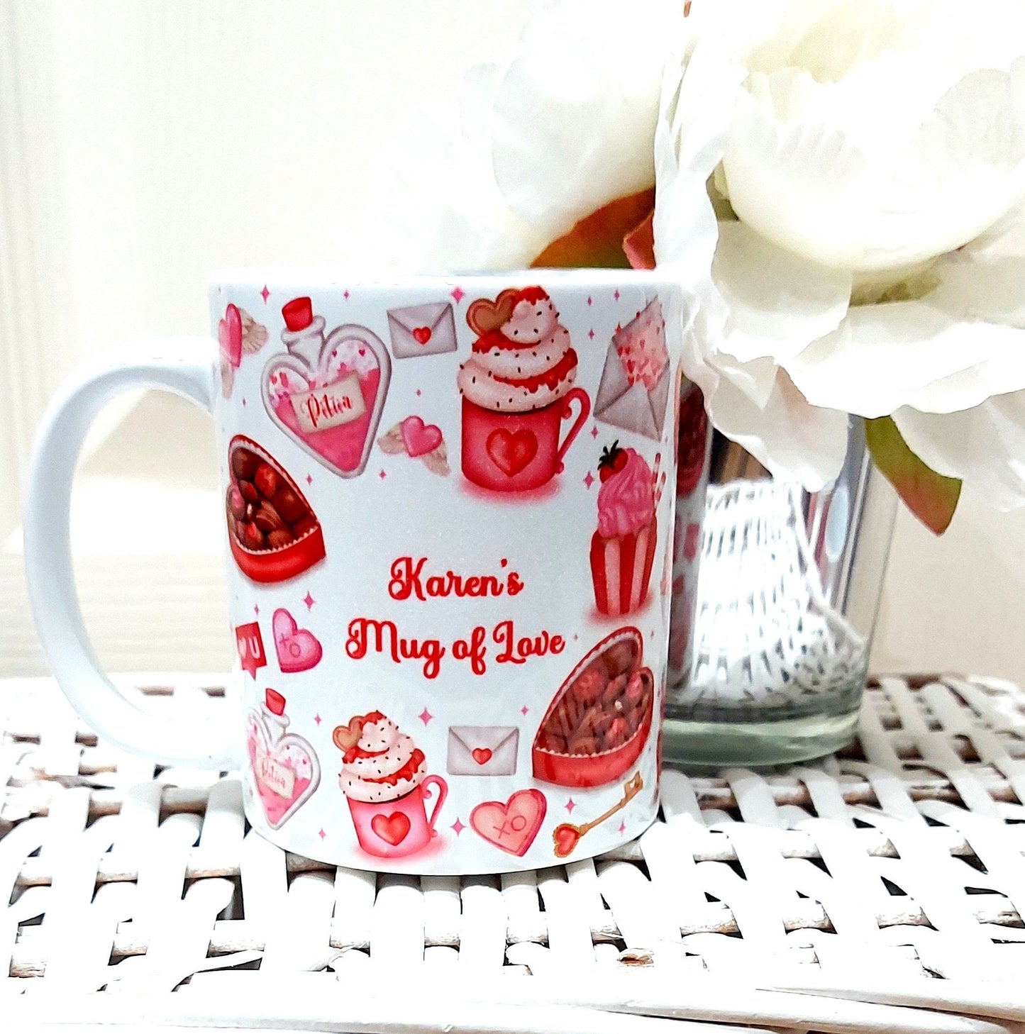 Personalised Valentines mug, personalised Valentines' Day gift, gift for girlfriend